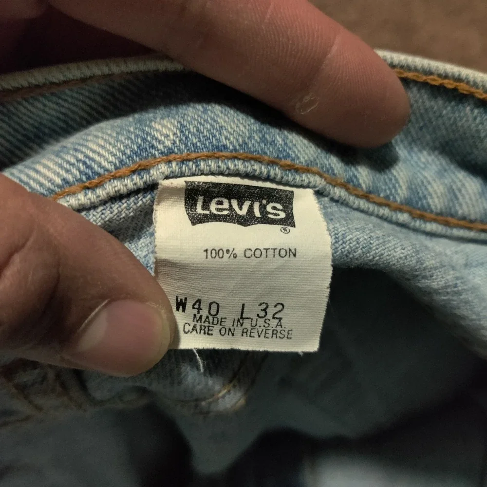 Vintage Levis 560 Jeans Mens 38 x 28 Blue Tapered Hemmed‎ Made in USA 90s Denim